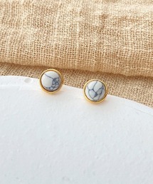 YU-KA:ストーンライクスタッドピアス stone like stud pierce