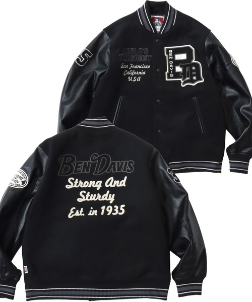 BEN DAVIS/ベンデイビス BD STADIUM JACKET/オーバーサイズ フェイク