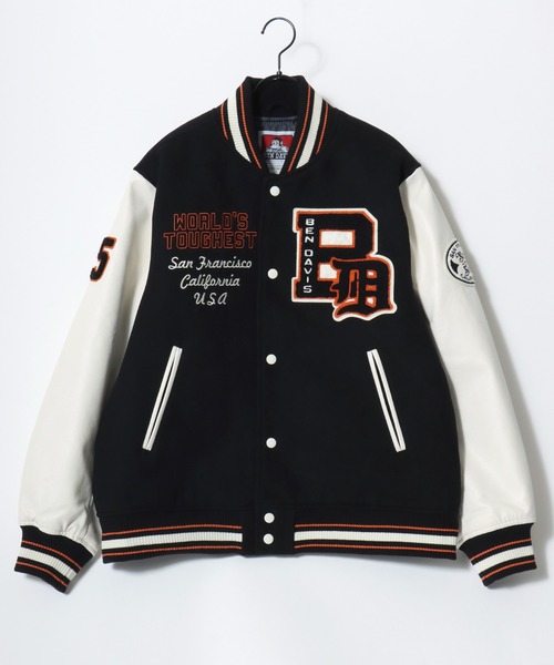 スタジャン ブラック BEN DAVIS BEN DAVIS（ベンデイビス） スタジャン X-LARGE ブラック メンズ