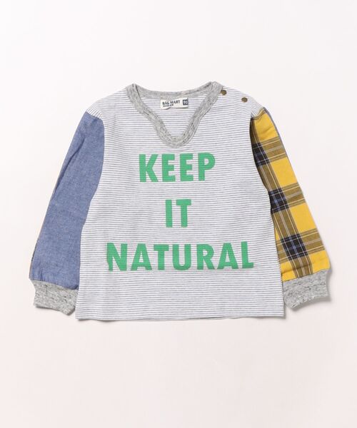 RAGMART（ラグマート）の「ロゴプリント長袖Ｔシャツ（Tシャツ/カットソー・キッズ・ブラック×ホワイト/グリーン/オレンジ・90cm/95cm）」の3枚目の写真