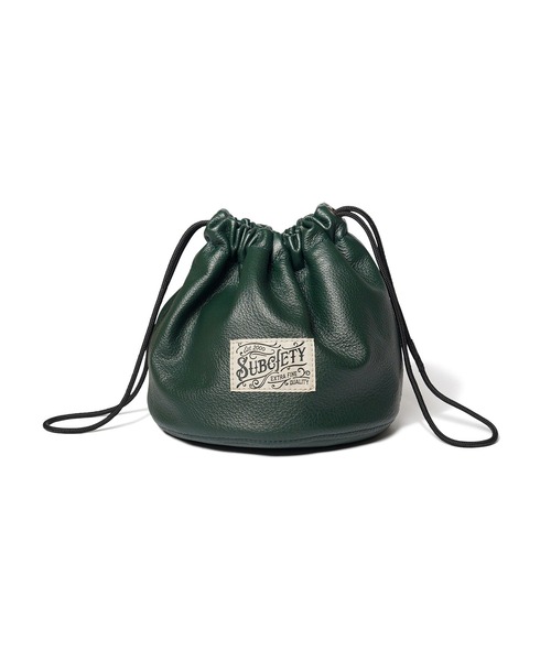 Subciety（サブサエティ）の「Leather effects bag（ハンドバッグ・メンズ・ブラック/グリーン・FREE）」の5枚目の写真