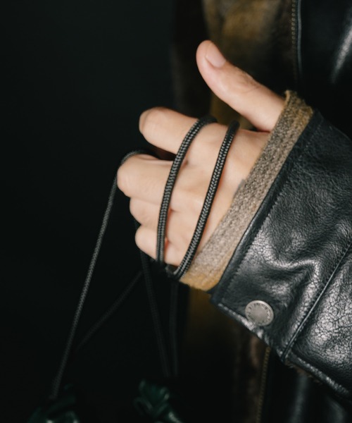 Subciety（サブサエティ）の「Leather effects bag（ハンドバッグ・メンズ・ブラック/グリーン・FREE）」の13枚目の写真