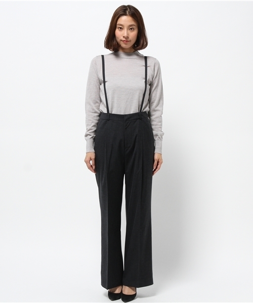 Sheta（シータ）の「サスペンダー付きワイドパンツ（その他パンツ・レディース・グレー/ネイビー・0/1）」の3枚目の写真
