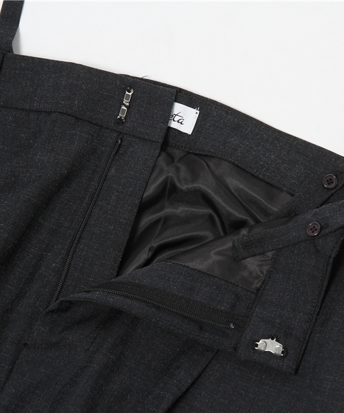 Sheta（シータ）の「サスペンダー付きワイドパンツ（その他パンツ・レディース・グレー/ネイビー・0/1）」の12枚目の写真