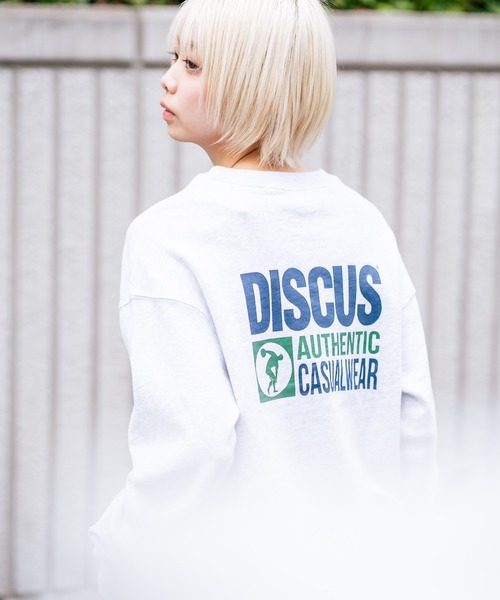 DISCUS(ディスカス)の「【DISCUS/ディスカス】裏毛 アイコニックコンパクト スウェットトレーナー ブランドロゴ(スウェット・レディース・ブルー/グリーン/杢グレー/ブラウン/レッド/ライトグレー・LARGE/MEDIUM)」の13枚目の写真