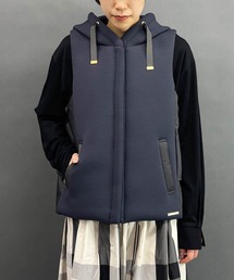 NICOLE white | 異素材使いのフードベスト(ベスト)