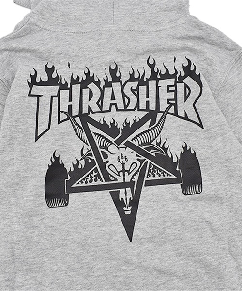 THRASHER(スラッシャー)の「THRASHER/スラッシャー Frame Sk8 Goat Paka キッズ パーカー 25A403-43(パーカー・キッズ・ヘザーグレー/ブラック・150cm/140cm/130cm/160cm)」の16枚目の写真