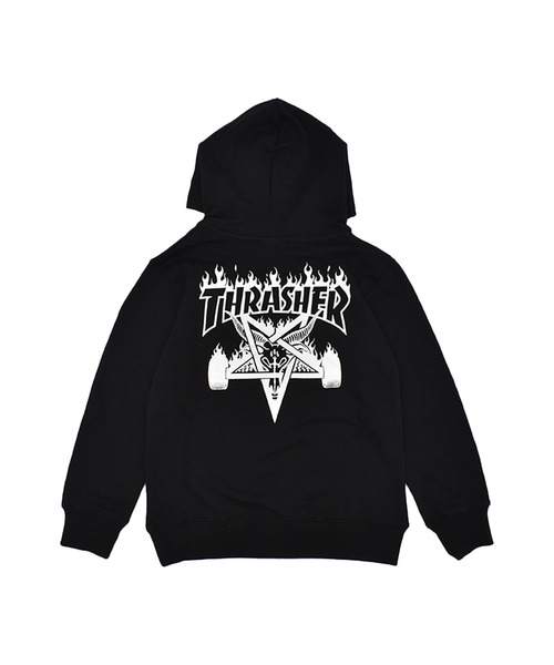 90s THRASHER 袖フレーム パーカー Lサイズ ラッセル セール】THRASHER/スラッシャー Frame Sk8 Goat Paka キッズ パーカー