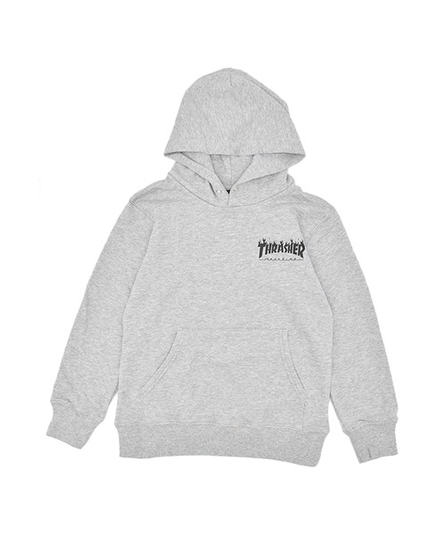 90´s後期　THRASHER ダイヤロゴ パーカー　グレー THRASHER/スラッシャー Frame Sk8 Goat Paka キッズ パーカー 25A403