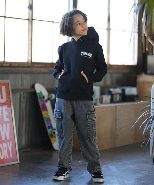 THRASHER(スラッシャー)の「THRASHER/スラッシャー Frame Sk8 Goat Paka キッズ パーカー 25A403-43(パーカー・キッズ・ヘザーグレー/ブラック・150cm/140cm/130cm/160cm)」の22枚目の写真
