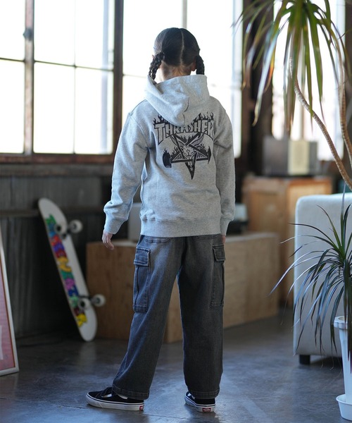 セール】THRASHER/スラッシャー Frame Sk8 Goat Paka キッズ パーカー