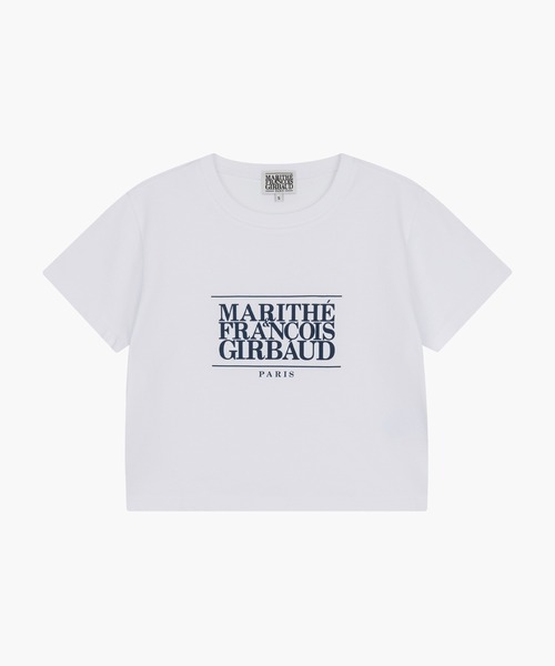 MARITHE + FRANCOIS GIRBAUD(マリテフランソワジルボー)の「W CLASSIC LOGO CROP TEE(Tシャツ/カットソー・レディース・Cream/Black/ヘザーグレー/White/Navy/ピンク系・MEDIUM/SMALL)」の2枚目の写真