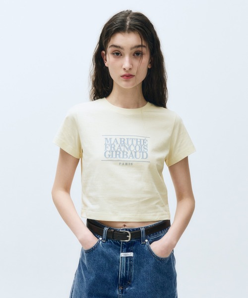 MARITHE + FRANCOIS GIRBAUD(マリテフランソワジルボー)の「W CLASSIC LOGO CROP TEE(Tシャツ/カットソー・レディース・Cream/Black/ヘザーグレー/White/Navy/ピンク系・MEDIUM/SMALL)」の5枚目の写真