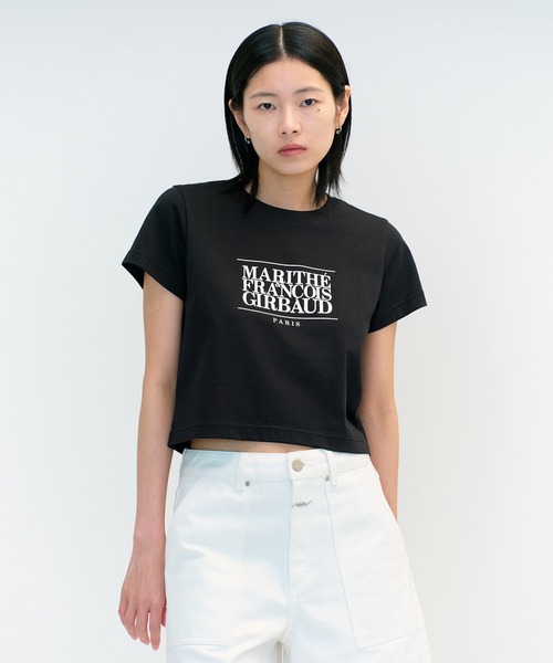 MARITHE + FRANCOIS GIRBAUD(マリテフランソワジルボー)の「W CLASSIC LOGO CROP TEE(Tシャツ/カットソー・レディース・Cream/Black/ヘザーグレー/White/Navy/ピンク系・MEDIUM/SMALL)」の21枚目の写真
