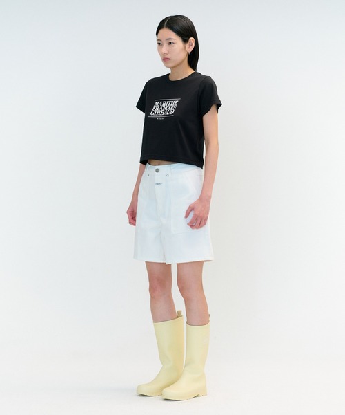 MARITHE + FRANCOIS GIRBAUD(マリテフランソワジルボー)の「W CLASSIC LOGO CROP TEE(Tシャツ/カットソー・レディース・Cream/Black/ヘザーグレー/White/Navy/ピンク系・MEDIUM/SMALL)」の22枚目の写真
