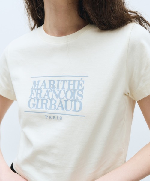 MARITHE + FRANCOIS GIRBAUD(マリテフランソワジルボー)の「W CLASSIC LOGO CROP TEE(Tシャツ/カットソー・レディース・Cream/Black/ヘザーグレー/White/Navy/ピンク系・MEDIUM/SMALL)」の12枚目の写真
