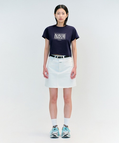 MARITHE + FRANCOIS GIRBAUD(マリテフランソワジルボー)の「W CLASSIC LOGO CROP TEE(Tシャツ/カットソー・レディース・Cream/Black/ヘザーグレー/White/Navy/ピンク系・MEDIUM/SMALL)」の17枚目の写真