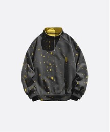 Half Zip Broken Design Sweat