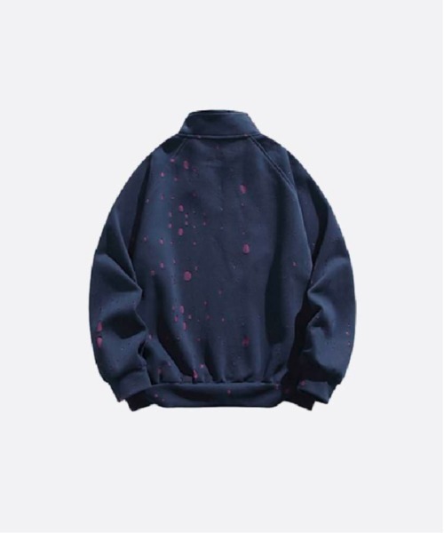 U:UME(ユーム)の「Half Zip Broken Design Sweat(スウェット・メンズ・グレー/ホワイト/ネイビー・MEDIUM/LARGE/X-LARGE/XX-LARGE)」の4枚目の写真