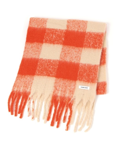 FOUND GOOD（ファウンドグッド）の「ザックリマフラー（マフラー・レディース・ブルー系5/オレンジ系5/ブラック・FREE）」の3枚目の写真