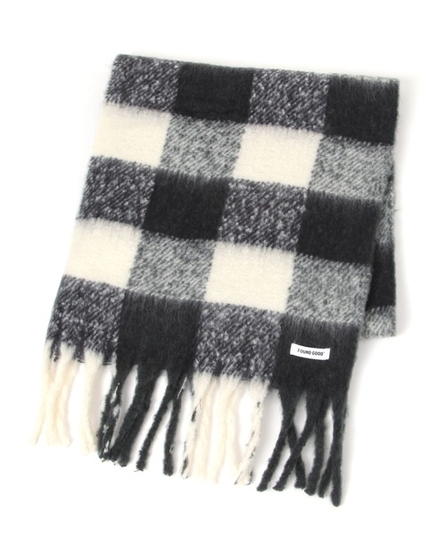 FOUND GOOD（ファウンドグッド）の「ザックリマフラー（マフラー・レディース・ブルー系5/オレンジ系5/ブラック・FREE）」の2枚目の写真