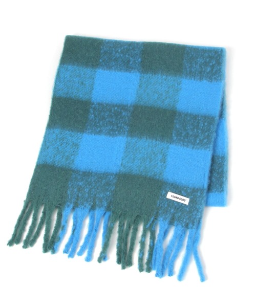 FOUND GOOD（ファウンドグッド）の「ザックリマフラー（マフラー・レディース・ブルー系5/オレンジ系5/ブラック・FREE）」の4枚目の写真