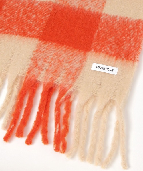 FOUND GOOD（ファウンドグッド）の「ザックリマフラー（マフラー・レディース・ブルー系5/オレンジ系5/ブラック・FREE）」の9枚目の写真