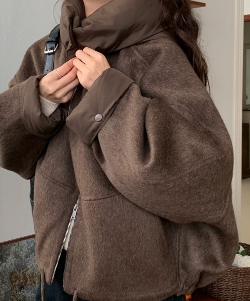 新品★ ビームス　前立トリコ フード付 メルトン ブルゾン M 紺 ネイビー　裏地付 マウンテンパーカ メンズ BEAMS HEART BEAMS HEART（ビームス ハート）中綿 トリコ フーディー（ブルゾン