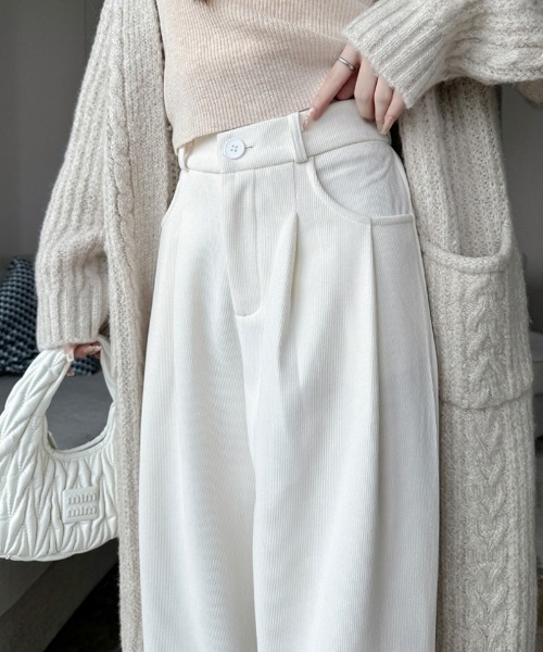 【定価7.6万】STONE  コーデュロイ ワイドパンツ アイボリー 定価7.6万】STONE ISLAND コーデュロイ ワイドパンツ アイボリー STONE