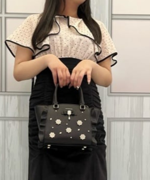 SAMANTHAVEGA（サマンサベガ）の「ティアフラッター　ミニショルダーバッグ（ショルダーバッグ・レディース・ホワイト/ブラック/ライトブルー・FREE）」の3枚目の写真