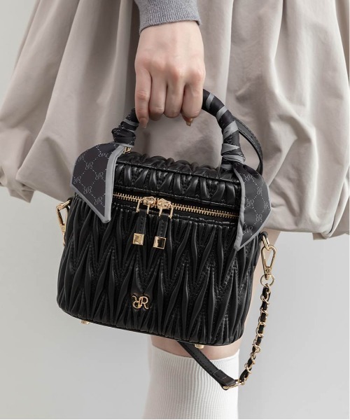 RANDA（ランダ）の「2WAY モノグラムスカーフ立体キルティングバニティ