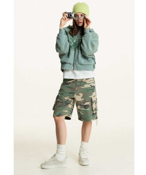 AAPE BY A BATHING APE(エーエイプバイアベイシングエイプ)の「AAPE MAIN ZIP UP HOODIE(パーカー・レディース・ライトカーキ/グレー系その他2・XX-SMALL/X-SMALL)」の13枚目の写真