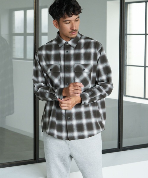 FOUND GOOD（ファウンドグッド）の「アソート柄ネルシャツ（シャツ/ブラウス・メンズ・ベージュ/ブラック/ホワイト系1/ネイビー・L/M/S/XL）」の11枚目の写真