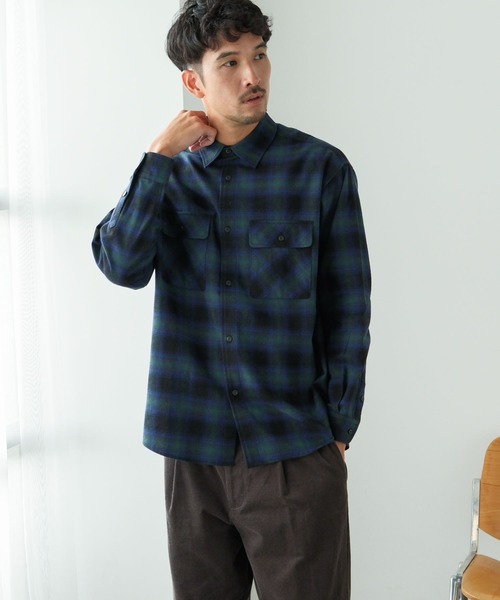 FOUND GOOD（ファウンドグッド）の「アソート柄ネルシャツ（シャツ/ブラウス・メンズ・ベージュ/ブラック/ホワイト系1/ネイビー・L/M/S/XL）」の19枚目の写真