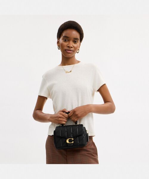 【COACH】 タグ有り タビー トップハンドル バッグ キルティング ブラウン タビー トップ ハンドル バッグ・キルティング（ショルダーバッグ