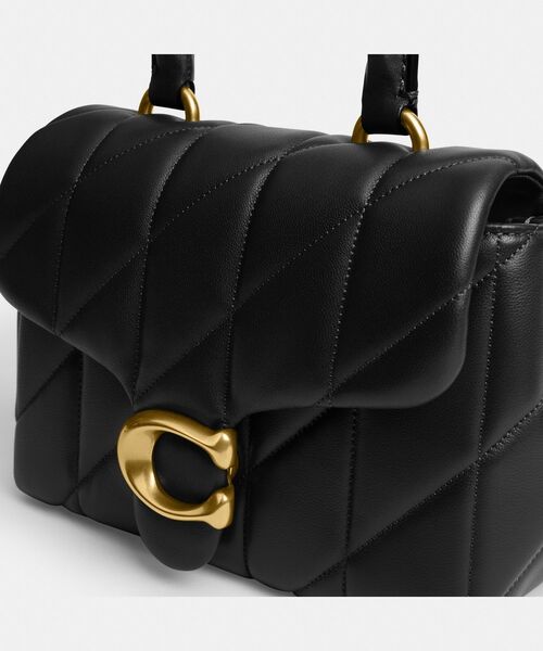 COACH タビー ブラック キルティング ショルダーバッグ、 タビー トップ ハンドル バッグ・キルティング（ショルダーバッグ