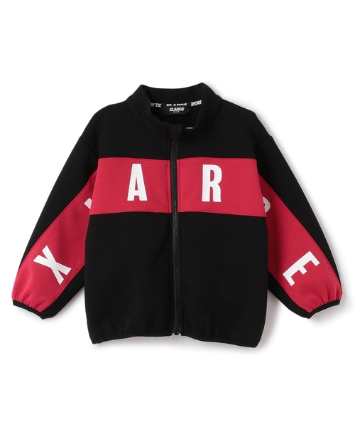 XLARGE KIDS（エクストララージキッズ）の「ビッグロゴダンボールニットジップトレーナー（スウェット・キッズ・ブラック/トップグレー・140cm/110cm/100cm/120cm/130cm/80ｃｍ/90cm）」の2枚目の写真