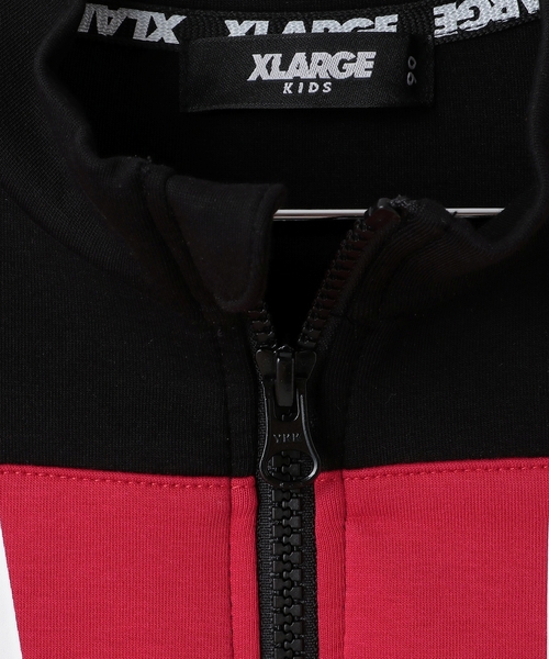 XLARGE KIDS（エクストララージキッズ）の「ビッグロゴダンボールニットジップトレーナー（スウェット・キッズ・ブラック/トップグレー・140cm/110cm/100cm/120cm/130cm/80ｃｍ/90cm）」の5枚目の写真