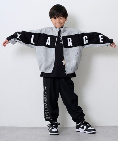 XLARGE KIDS（エクストララージキッズ）の「ビッグロゴダンボールニットジップトレーナー（スウェット・キッズ・ブラック/トップグレー・140cm/110cm/100cm/120cm/130cm/80ｃｍ/90cm）」の14枚目の写真