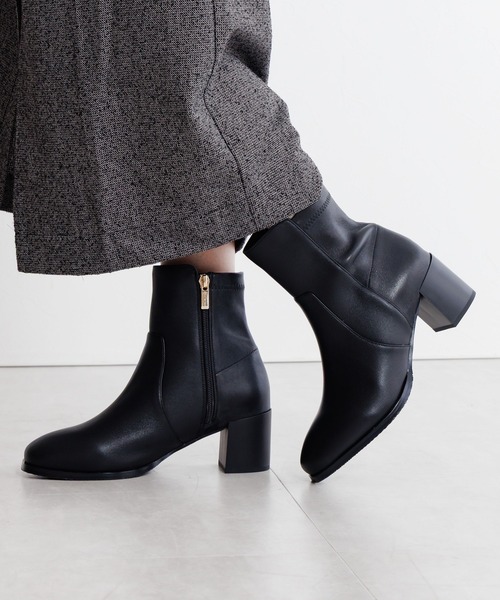 HIMIKO（ヒミコ）の「【HIMIKO】チャンキーヒールストレッチブーツ