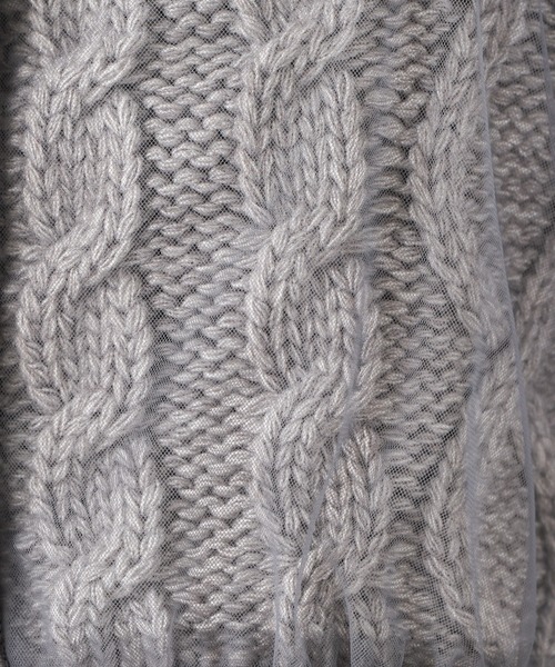 COLLAGE GALLARDAGALANTE（コラージュガリャルダガランテ）の「チュールドッキングキャミ（キャミソール・レディース・グレー/ブラック・FREE）」の13枚目の写真