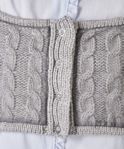 COLLAGE GALLARDAGALANTE（コラージュガリャルダガランテ）の「チュールドッキングキャミ（キャミソール・レディース・グレー/ブラック・FREE）」の15枚目の写真