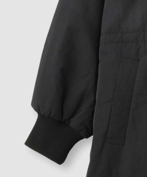 NAVY(ネイビー)の「nAvy 薄中綿 スタンドリブコート(ダウンジャケット/コート・メンズ・アイボリー/ブラック/カーキ・S/M/L)」の8枚目の写真
