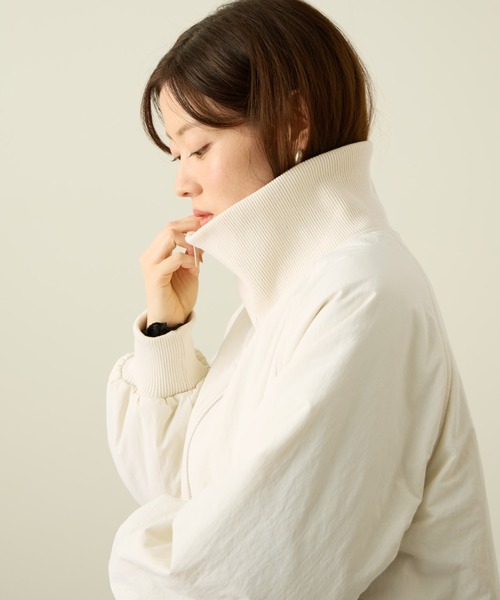 NAVY(ネイビー)の「nAvy 薄中綿 スタンドリブコート(ダウンジャケット/コート・メンズ・アイボリー/ブラック/カーキ・S/M/L)」の15枚目の写真