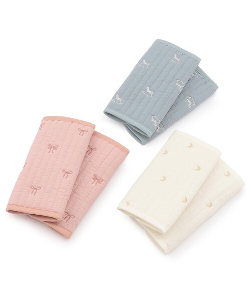 petit main（プティマイン）の「キルト刺しゅうベルトカバー（その他ベビー用品・キッズ・ライトブルー/ライトピンク/アイボリー・F）」の9枚目の写真