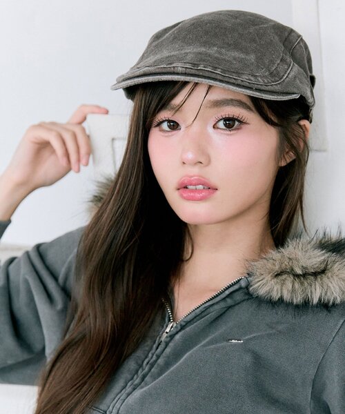 OLIVE des OLIVE（オリーブデオリーブ）の「ハンチング（ハンチング/ベレー帽・レディース・ブラウン/ブラック・FREE）」の3枚目の写真