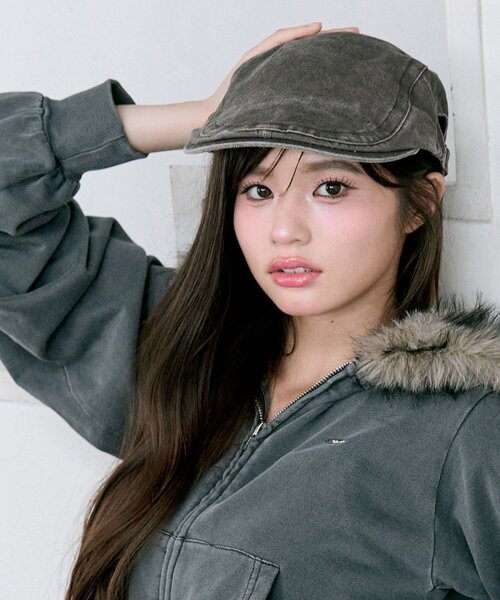 OLIVE des OLIVE（オリーブデオリーブ）の「ハンチング（ハンチング/ベレー帽・レディース・ブラウン/ブラック・FREE）」の4枚目の写真