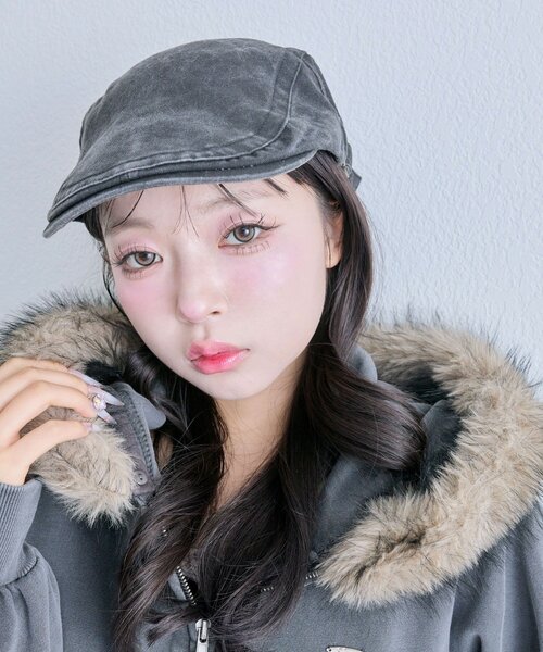 OLIVE des OLIVE（オリーブデオリーブ）の「ハンチング（ハンチング/ベレー帽・レディース・ブラウン/ブラック・FREE）」の6枚目の写真