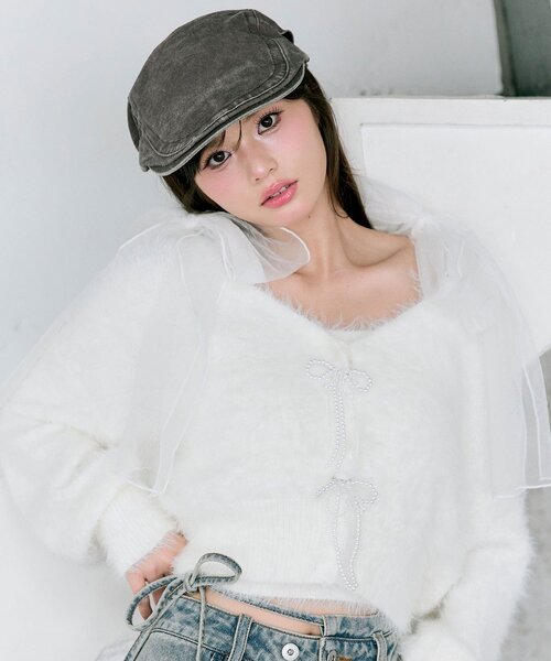 OLIVE des OLIVE（オリーブデオリーブ）の「ハンチング（ハンチング/ベレー帽・レディース・ブラウン/ブラック・FREE）」の12枚目の写真