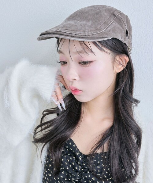 OLIVE des OLIVE（オリーブデオリーブ）の「ハンチング（ハンチング/ベレー帽・レディース・ブラウン/ブラック・FREE）」の14枚目の写真